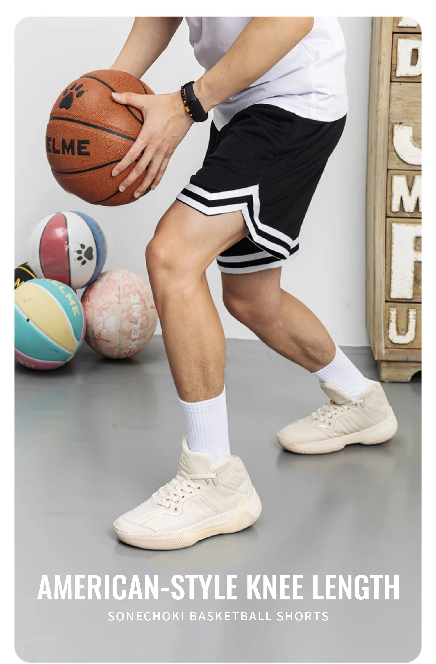 SONECHOKI men’s breathable mesh basketball gym running training shorts. 6985