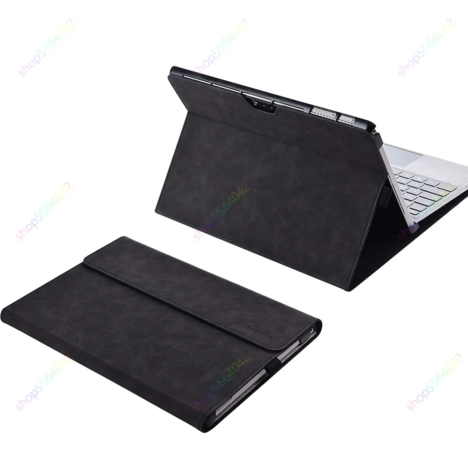 Teclado de Polegadas para Microsoft Surface Pro Mais Pro Couro do Plutônio Carteira de Negócios Capa Funda com Caneta Hoder 12. Case do - Imagem 4