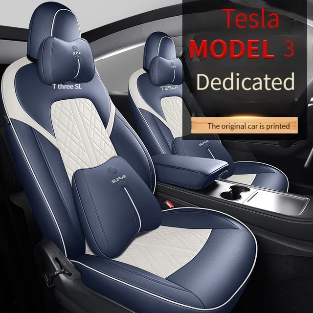 For 2024 Newest Tesla Model 3 Highland Fully Seat Covers Nappa Leather  Front Rear Car Seat Cushion Armrest Cover Interior Decora - AliExpress