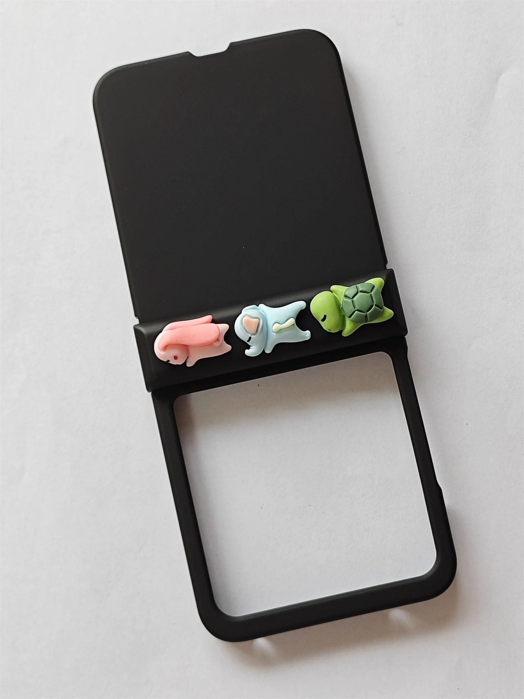 Charming Korean Blue Elephant Turtle Phone Case - Solid Color Design
