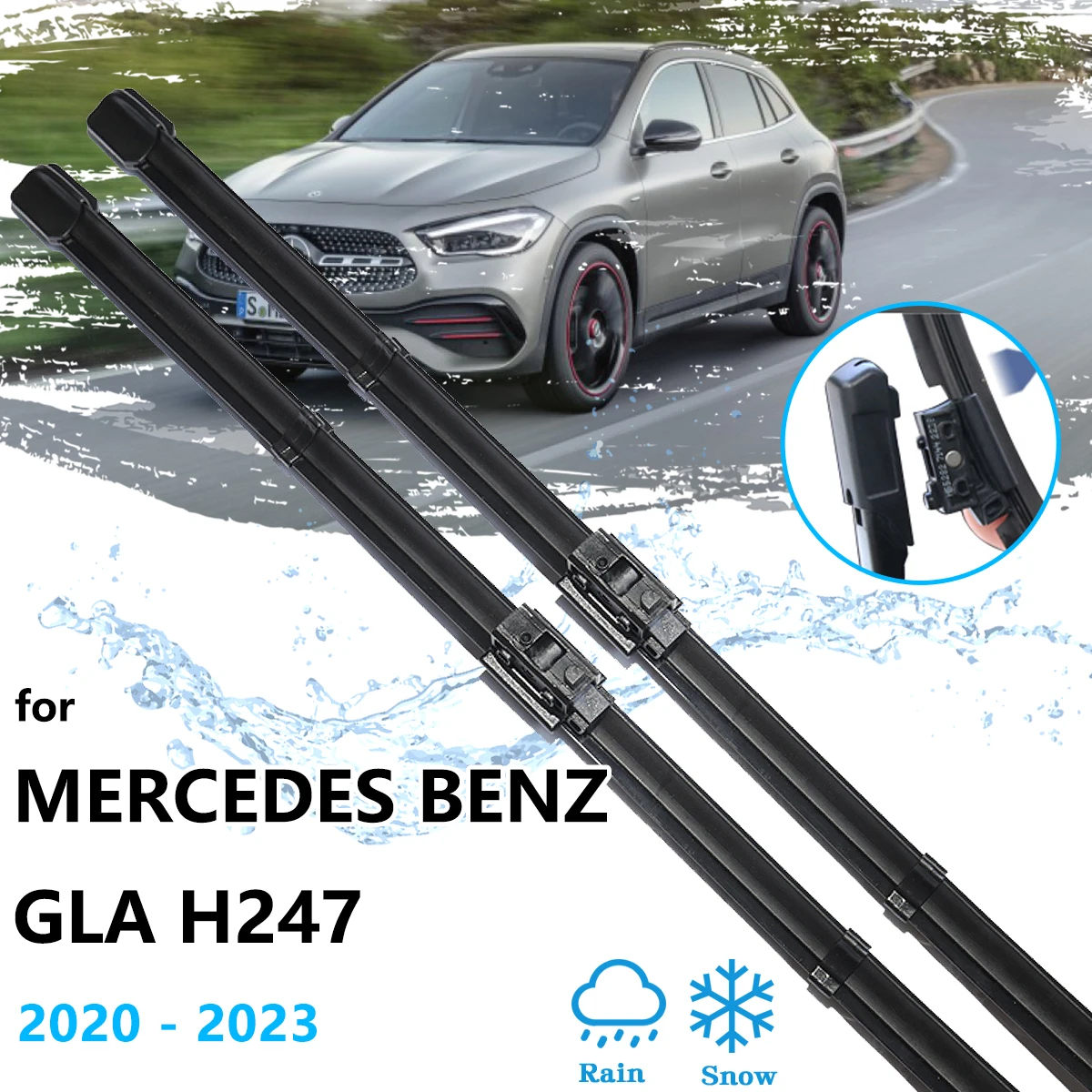 Recambo Lot De 3 Balais D'essuie-glace Avant Et Arrière Compatibles