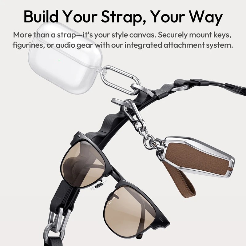 Ulanzi YF01 Y-Flex Strap with Quick Release Buckle 3-in-1 Shoulder Wrist Strap Charging Cable for Outdoor Travel Camera Shots