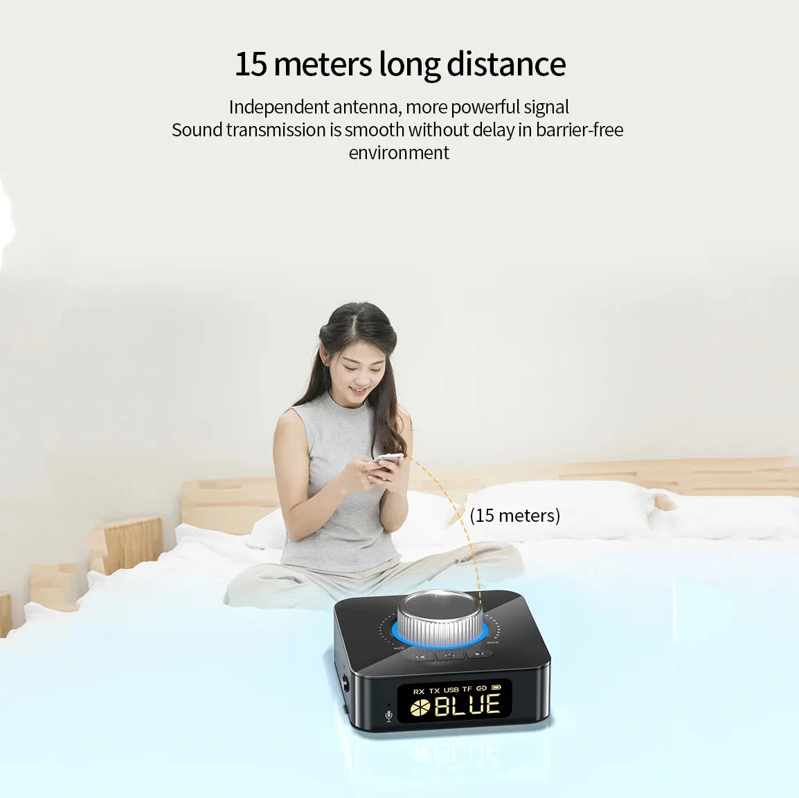 블루투스 5.4 수신기 송신기 3.5mm AUX RCA TF/U-디스크 잭 스테레오 무선 오디오 어댑터 LED 디스플레이 차량용 키트 TV PC