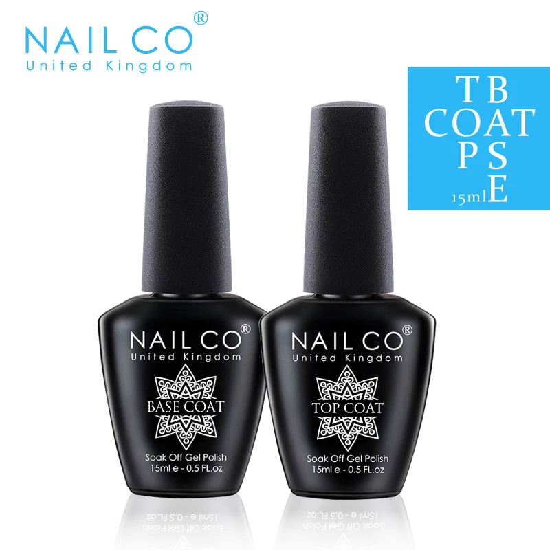 NAILCO 15ML Top coat Base coat Gel nail polish nails art Semi Permanent Lacquer Varnish Hybrid nail supplies for professionals