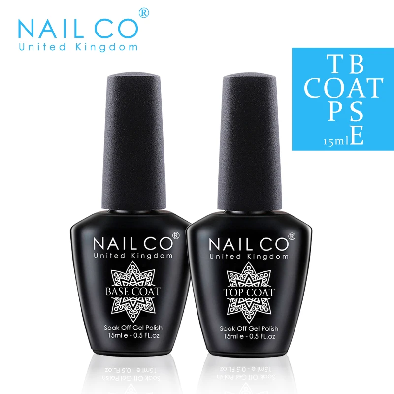 NAILCO15MLTopcoatBasecoatGelnailpolishnailsartSemiPermanent