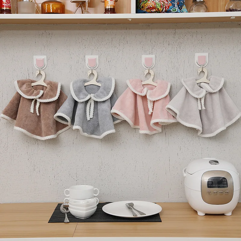 

Креативная Красивая флисовая подвесная Милая юбка, полотенце для рук, Корейская плотная одежда, детские мягкие кухонные полотенца, бытовые новые