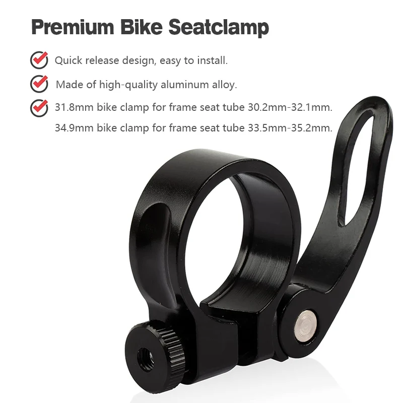 Bike Seat Post Clamp Quick Release Aluminum Alloy Bicycle Seatpost Saddle Lock MTB 31.8mm 34.9mm Cycling Accessories 5