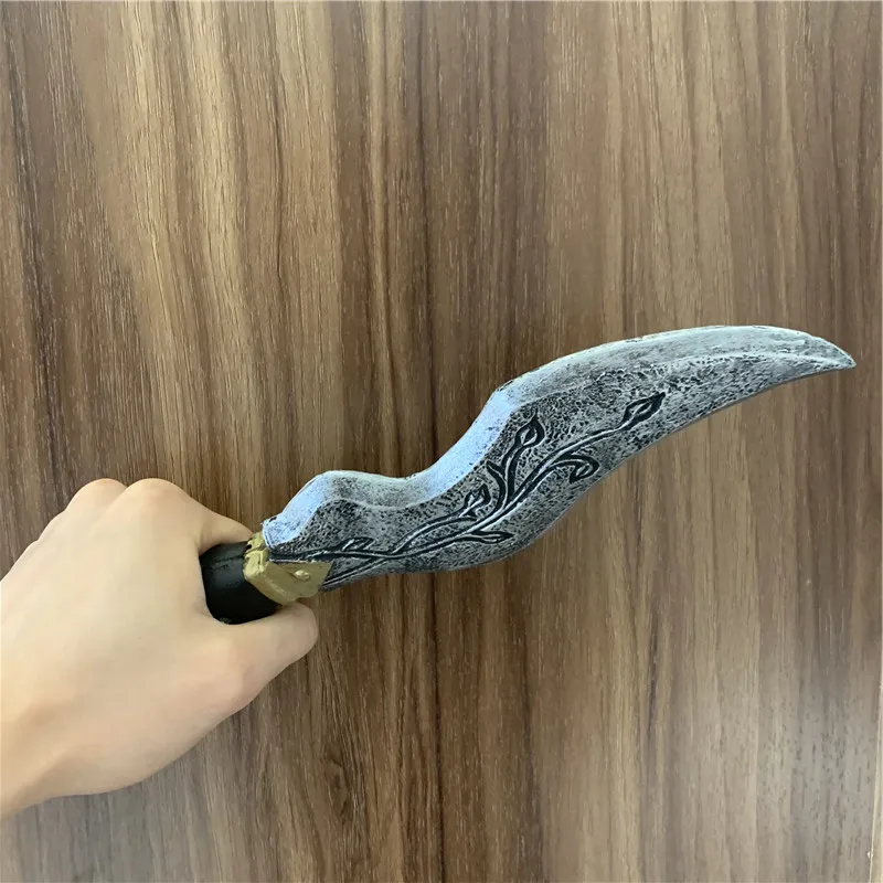 Dagger Leaves Rune Sword Prop - Cosplay Weapon for Kids Safe PU Halloween Role Play