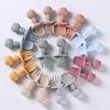 2pcs Food Grade Children Wooden Handle Silicone Spoon Fork Cutlery Baby Training Complementary Food Spoon BabyFeeding Spoon Fork 1