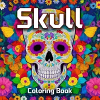 1pc Teen Graffiti Painting Drawing Skull Coloring Book, 24 Different Patterns, Stress Relief for Adults Birthday Gifts 2