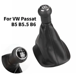 5 Speed Gear Shift Knob Shifter Boot Cover For Volkswagen PASSAT B5 B5.5 B6 1996 1997 1998 1999 2000-2005 Auto Accessories