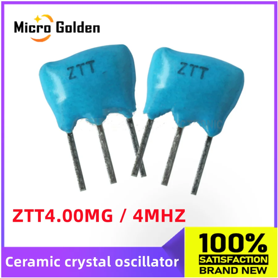 (10pcs) ZTT4.000M ZTT4.00M ZTT4.00MG 4MHZ Ceramic Crystal Oscillator Resonator DIP3 3PIN 4MHZ Blue New Original