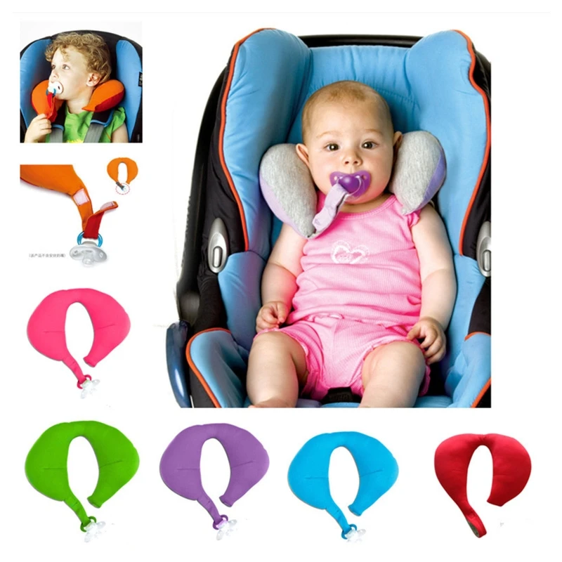 Soft U Shaped Support Head Neck Baby Kid Pillow Travel Car Seat Cushion Headrest 