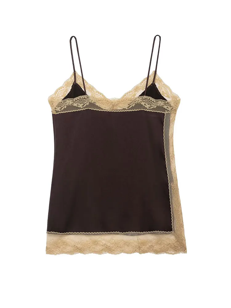 HH Women Fashion Lace Patchwork Skirts Sets Sexy Backless Camisole Tank Tops Slim Midi Skirt Summer Evening Club Party Outfits