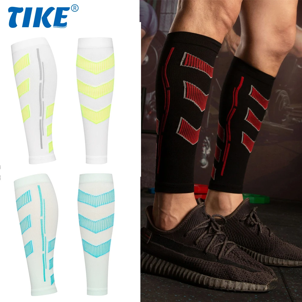 TIKE 1Pair Calf Compression Sleeve Men and Women 20-30 MmHg, Shin Splint  Compression Sleeve Socks for Varicose Veins Calf Sleeve