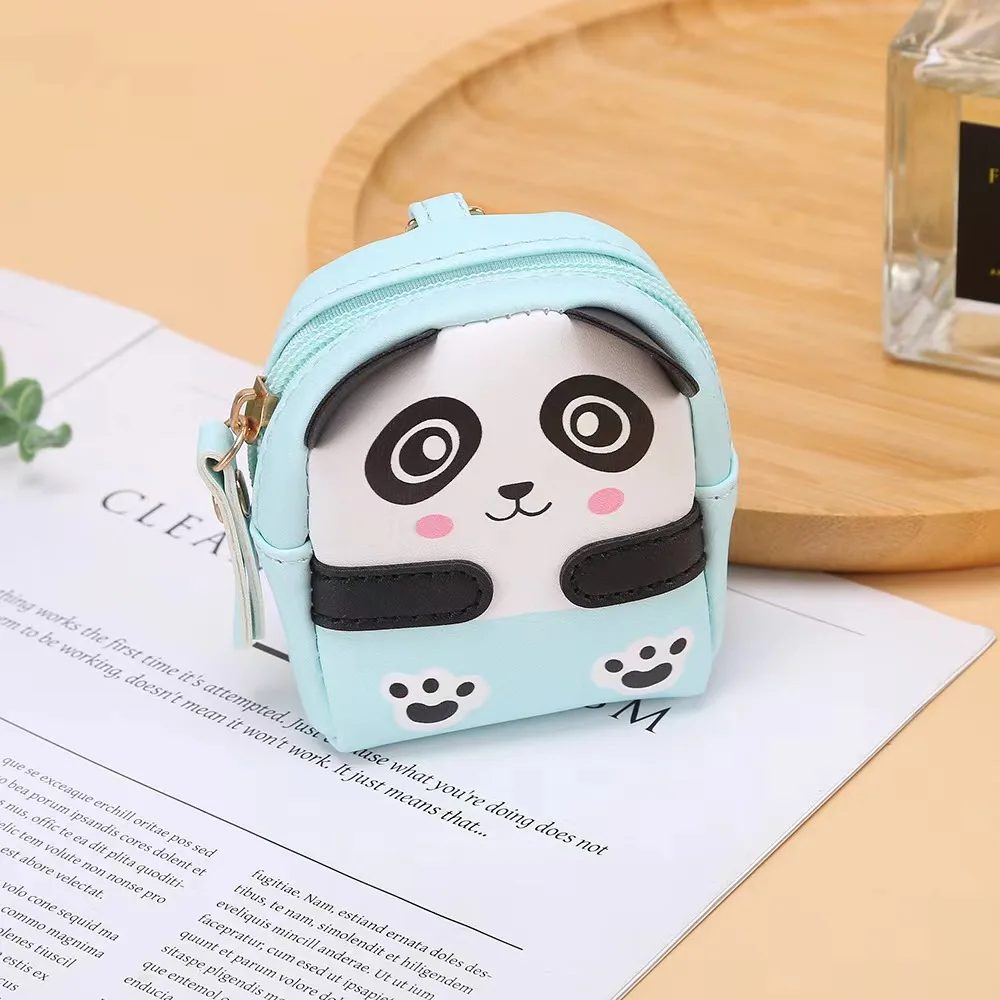 Baby Fashion Bag Clip Panda Cartoon Print Kids Wallet Creative Short Wallet Mini Coin Bag
