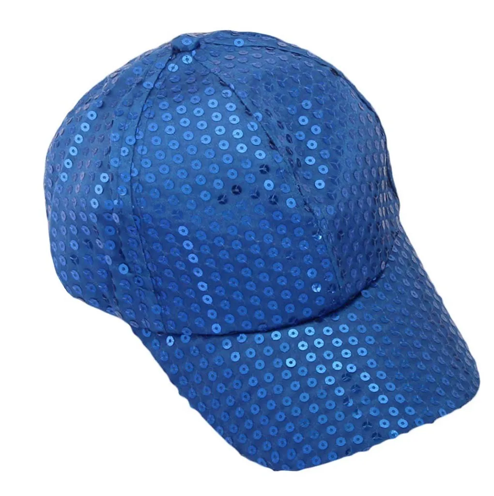 Glitter Sequins Baseball Caps Sequins Sun beach Fashion accessories Unisex Pure Color Snapback Hats Baseball Caps Yellow Black