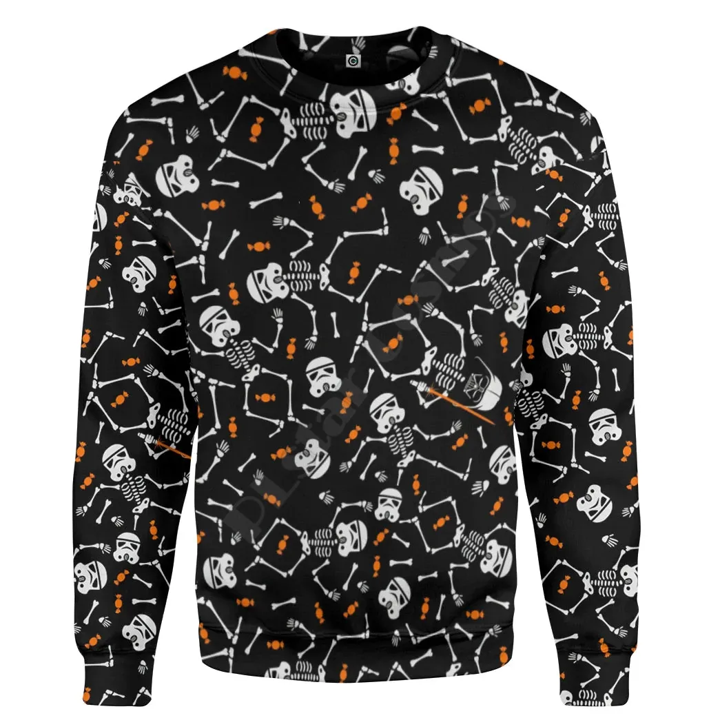 Halloween Skeleton Stormtrooper 3D All Over Printed Hoodies Streetwear Women For Men Pullover/Sweatshirt/Zipper Hoodies