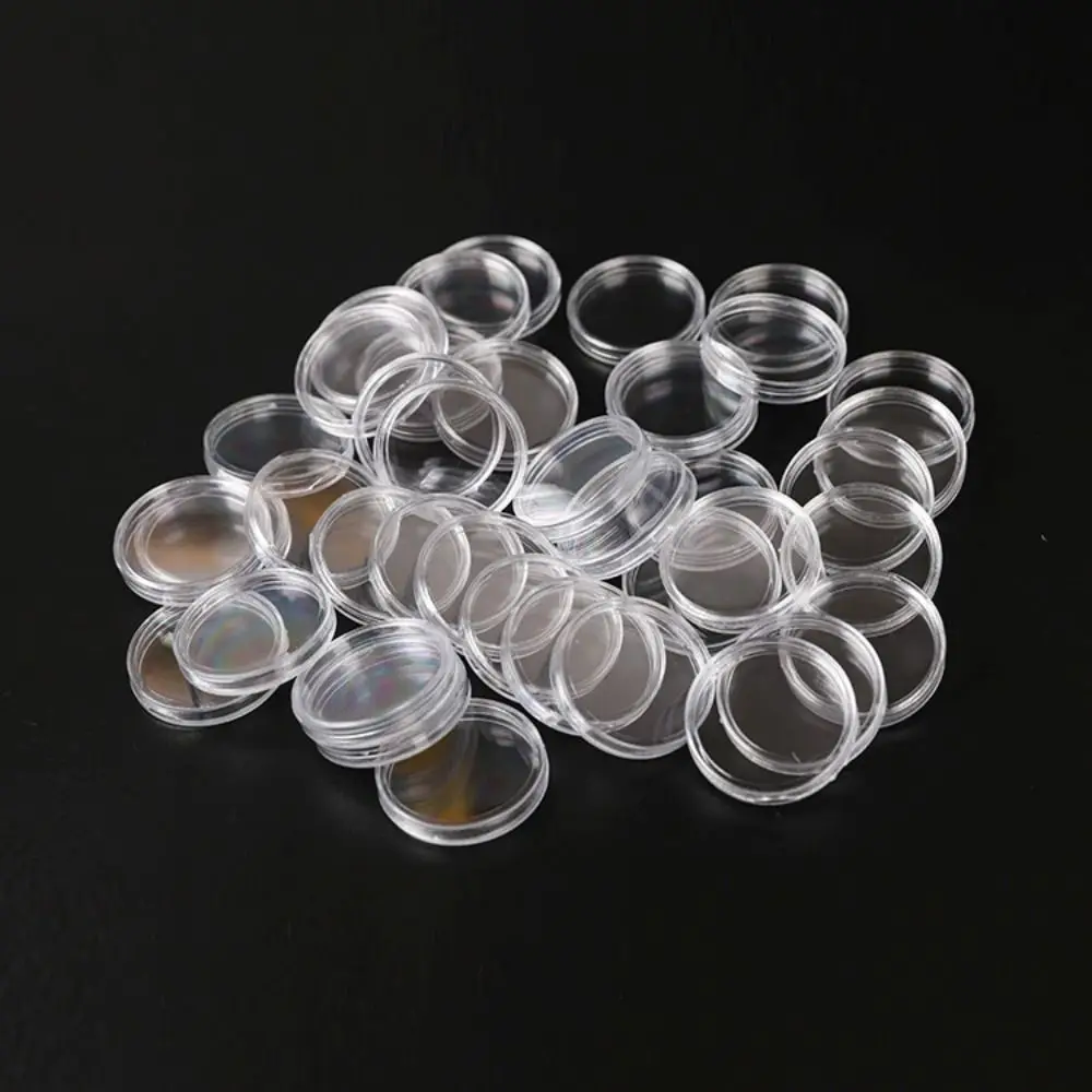 100Pcs 33mm Coin Cases Holder for Coin Collecting Storage