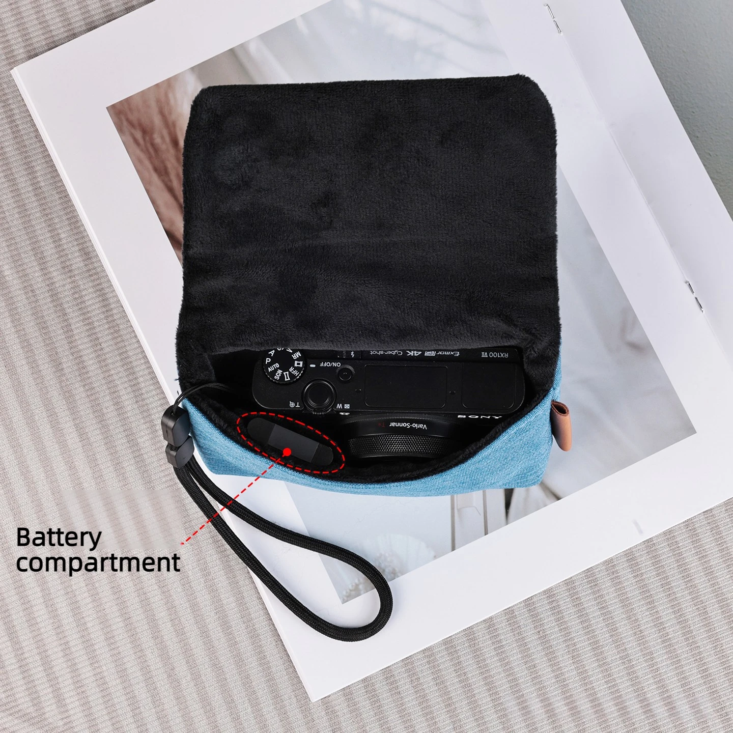 Borsa per Fotocamera Adatta per Sony RX100 M5 M6 M7 Ricoh GRIII GR3X Canon G7X2 G7X3 G9X - immagine 4