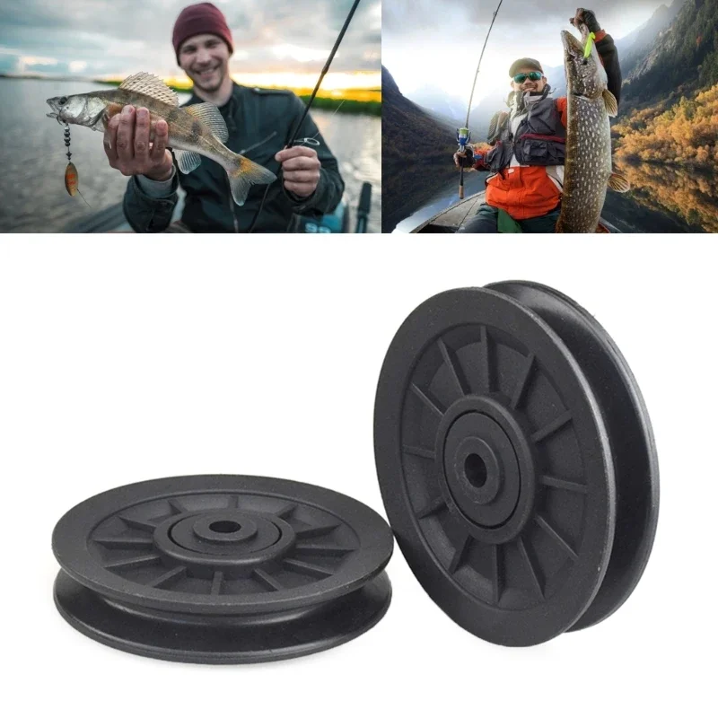 

Round Rope Pulley, Wire Rope Nylons Pulley for Rope Fitness Equipment Cable Machine Wire Rope Pulley