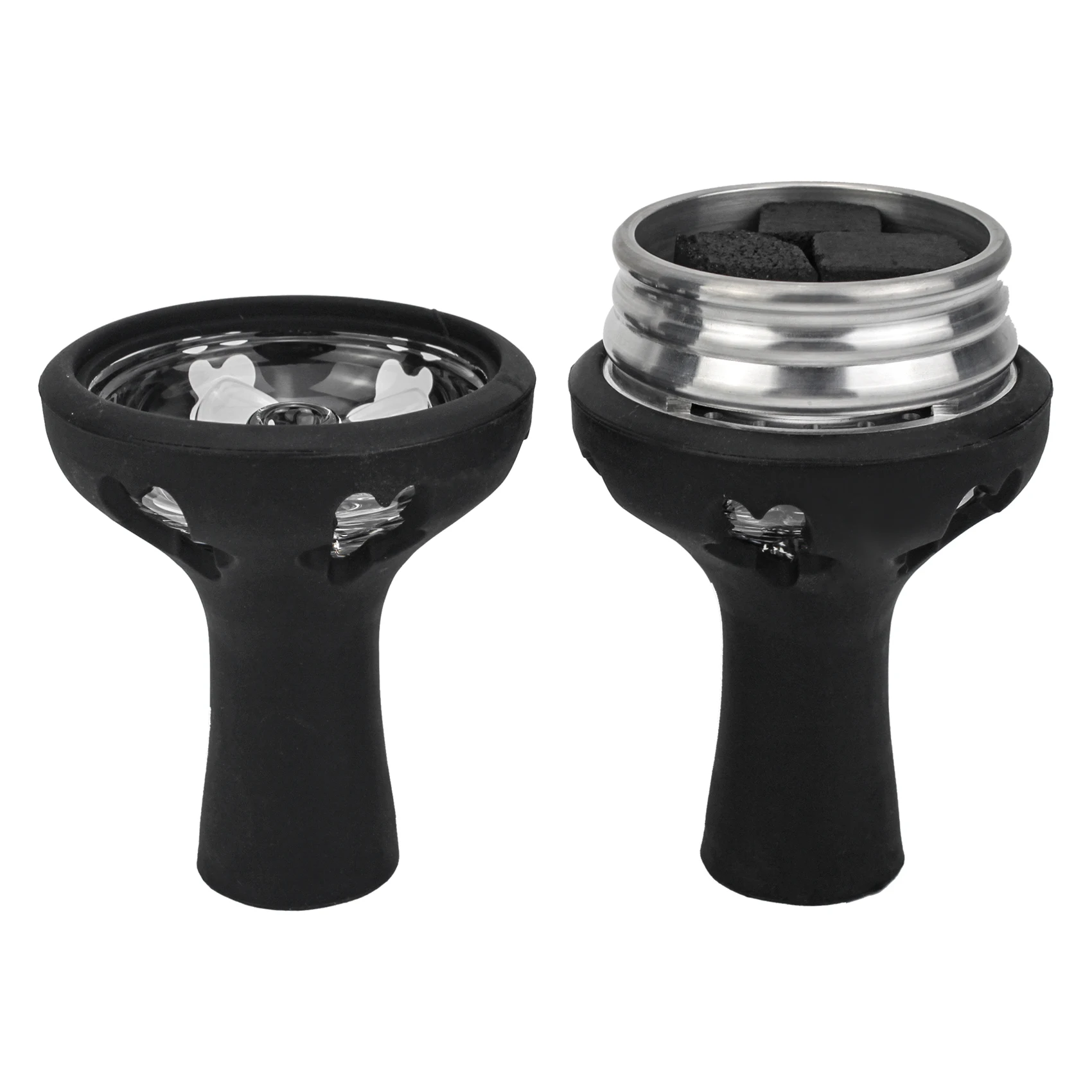 Hookah Accessories Silicone Glass Hookah Bowl Single Hole Flower Style Shisha Bowl Nargile Sheesha Narguile Chicha Tobacco Accessories Tool