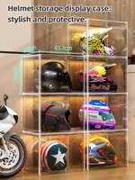Super Big Transparent Storage box Blind Box Showcase for fingures organizes Acrylic Box helmet book showcase display dustproof 2