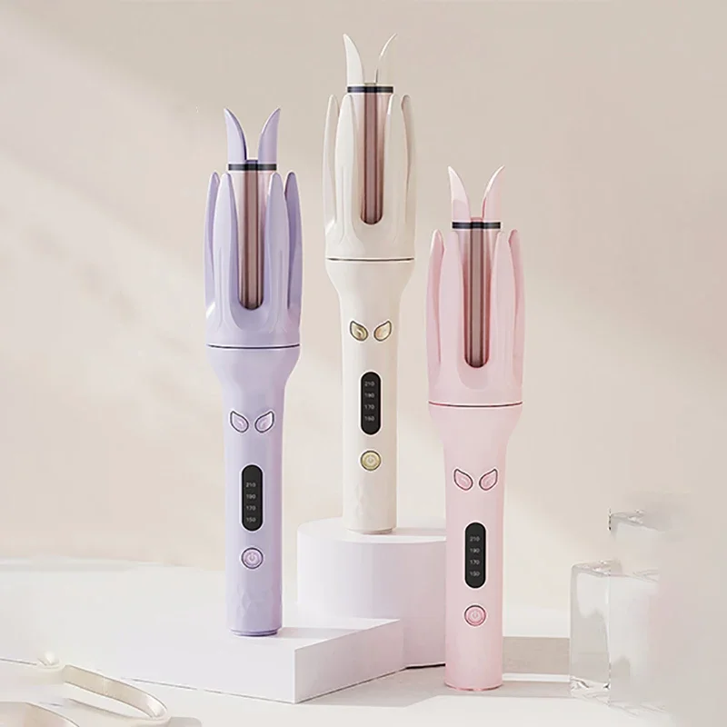 Automatic curling iron, 28 mm barrel, 4 temperature modes, negative ion generator, smart timer and sensor（U.S. Plugs）