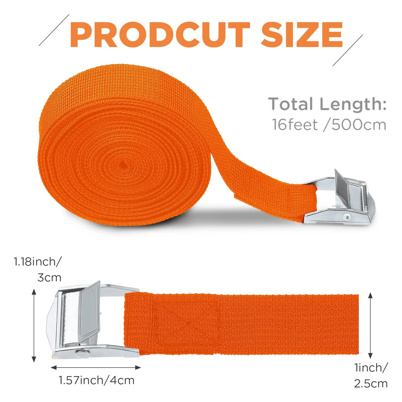 Tie Down Straps Adjustable Lashing Straps Ratchet Heavy Duty Ratchet Tie Down Cargo with Cam Buckle