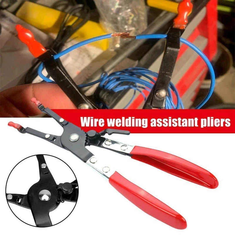 

Car Vehicle Soldering Repair Tool Garage Tools Wire Welding Clamp Aid Pliers Hold 2 Wires Whilst Soldering Hand Weld Tool