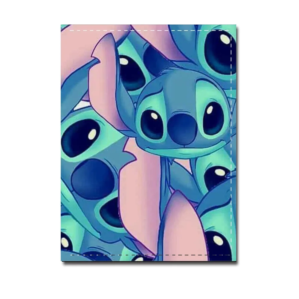 Disney boy girl carton New Stitch Cartoon PU Passport Case wallet Student ID card Holder coin bag 4