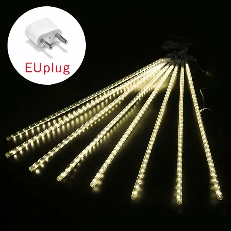 Meteor Shower Rain LED Fairy String Lights Festoon Street Garland Christmas Decorations for Home Outdoor Wedding New Year Decor