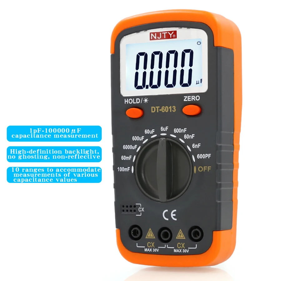 High Precision Digital Capacitance Meter for Measuring Capacitor Capacity capacitor tester inductance and capacitance meter