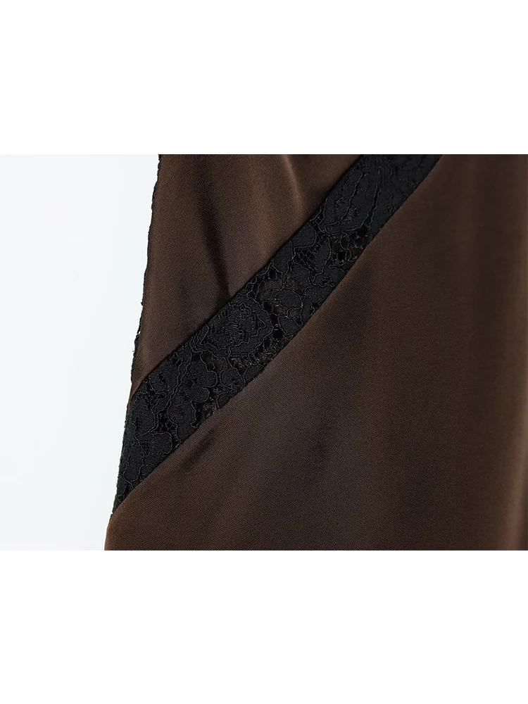 2026 New Women Elegant V Neck Sling Dress Solid Color Soft Satin Irregular Dress Female Chic Hem Asymmetrical Vestidos Dress