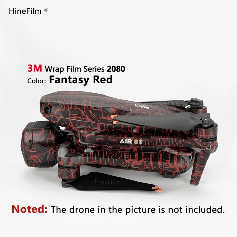 AIR3S 드론 스티커 커버 스킨 용 Hinefilm 스킨 DJI AIR 3S 드론 데칼 스킨 DJIAIR3S 보호대 가드 Air3 S 랩 필름