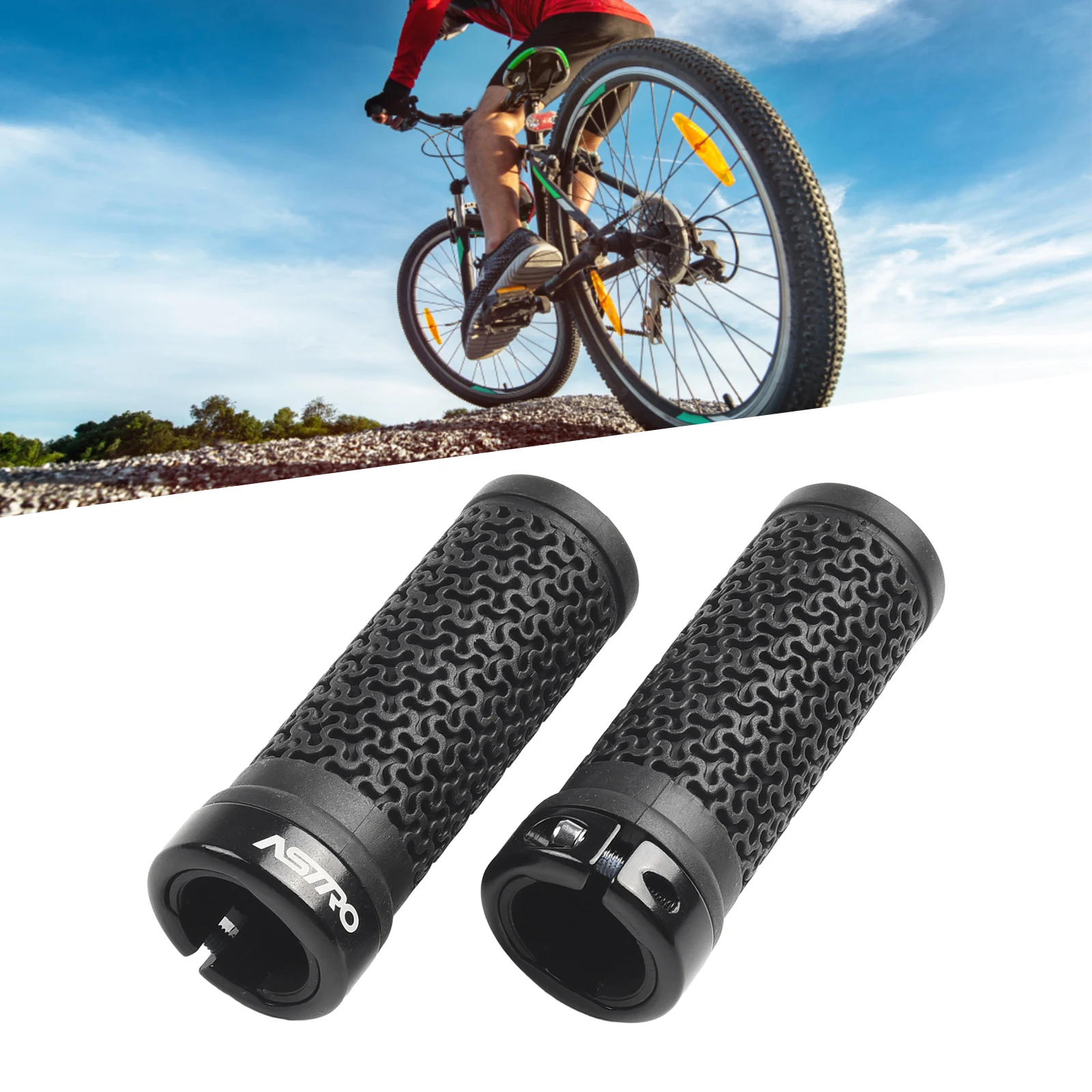 

1x Bicycle Handlebar Grips Wide Palm Rest Mountain Bicycle Folding Handlebar Grip Long/Short Shift Handle Grips 130/90mm Rubber