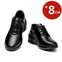 8CM Height Increase Men Cow Leather Oxford Casual Shoes Comfor Lightweight Non Slip Commuting Outdoor Elevator Sneakers Women 4