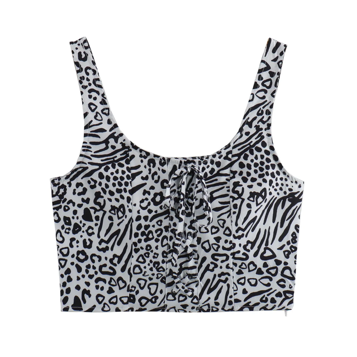 

Women 2024 New Fashion leopard print Vintage zipper Female upper garment Blusas Chic Tops