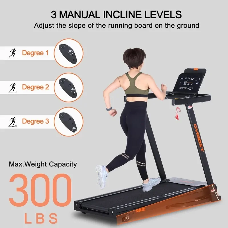 Treadmills for Home Folding Treadmill with LCD Display Incline Treadmill 300 350 LBS Weight Capacity for Walking and Running