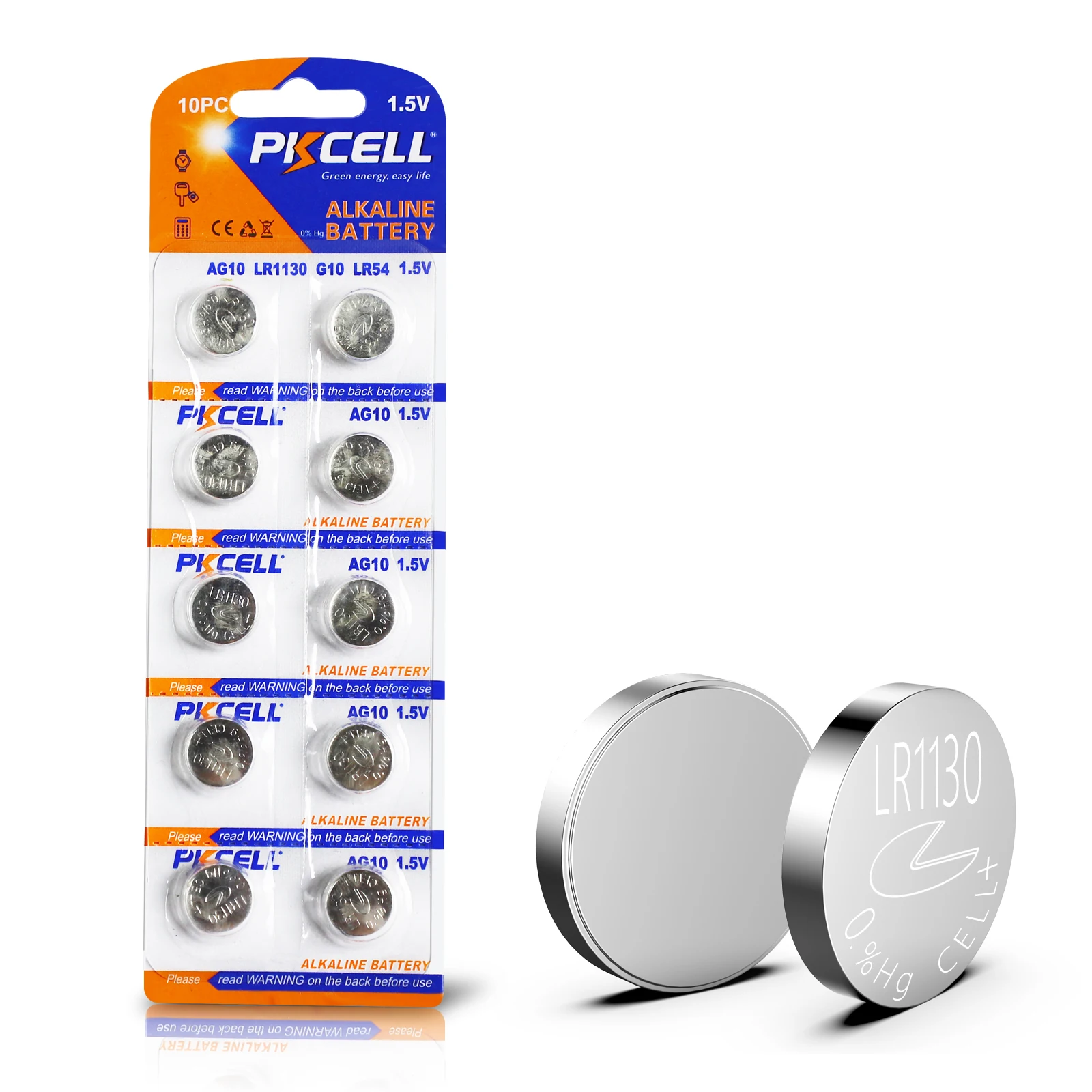 10Pc/40Pc/100Pc Pkcell 1.5V AG10 Alkaline Button Batterij 389 LR54 SR54