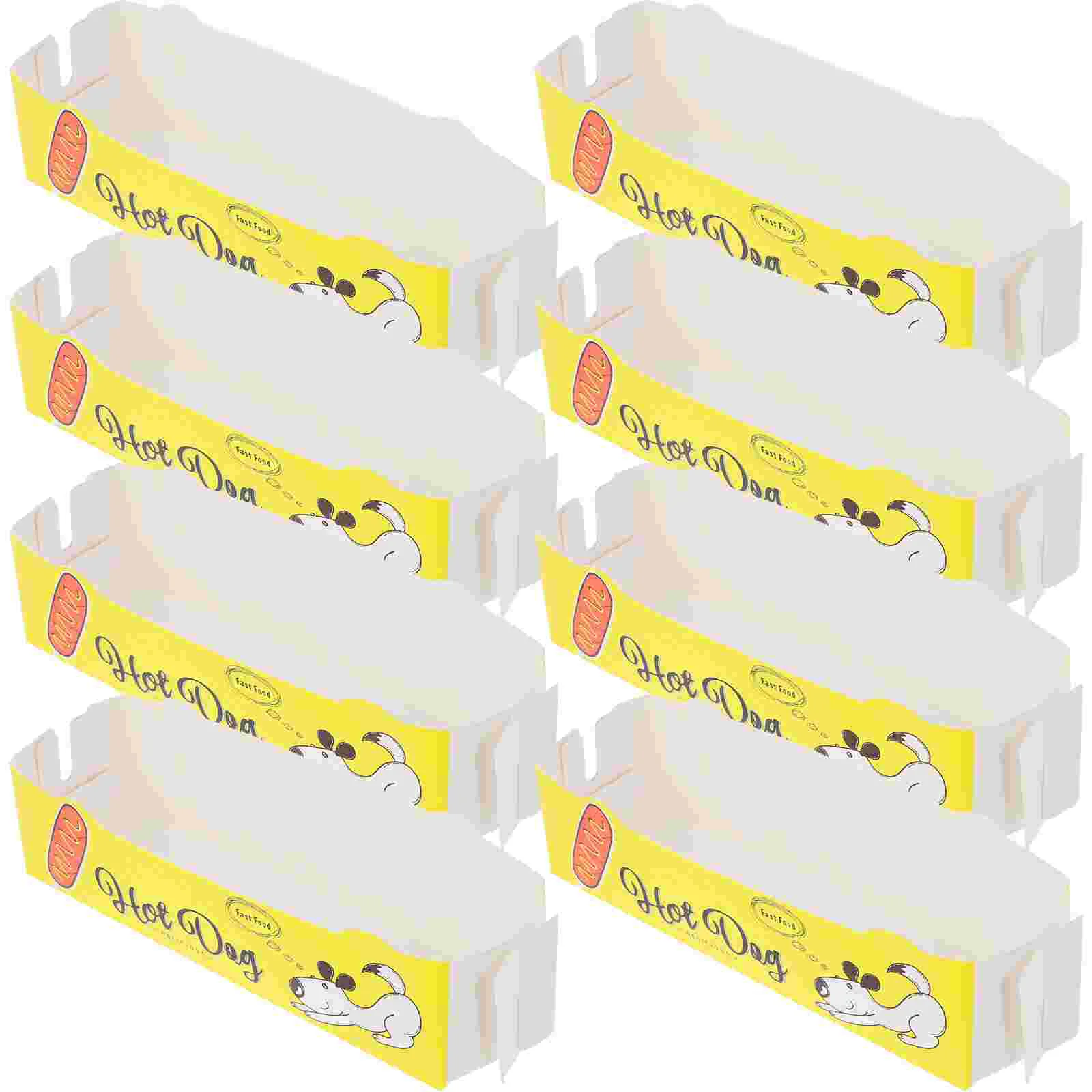 Party tableware disposable food trays 50 Pcs Cardboard Decorative Paper Hot Dog Containers M Food Serving Tray Pack disposable