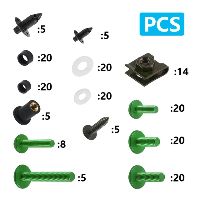 Kit de Boulons à Vis de Pare-brise 10 Pièces, Universel avec clé, M5x1  6mm/0,6 Pouces, Haute qualité, Durable (Un (rouge)) : : Auto et  Moto