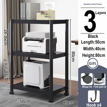 ขาตั้งเครื่องพิมพ์Rack Audio Video Mediaตู้แนวตั้งชั้นที่ถอดออกได้ชั้นวางเครื่องพิมพ์ห้องครัวเตาอบไมโครเวฟRackผู้ถือชั้นวาง 9