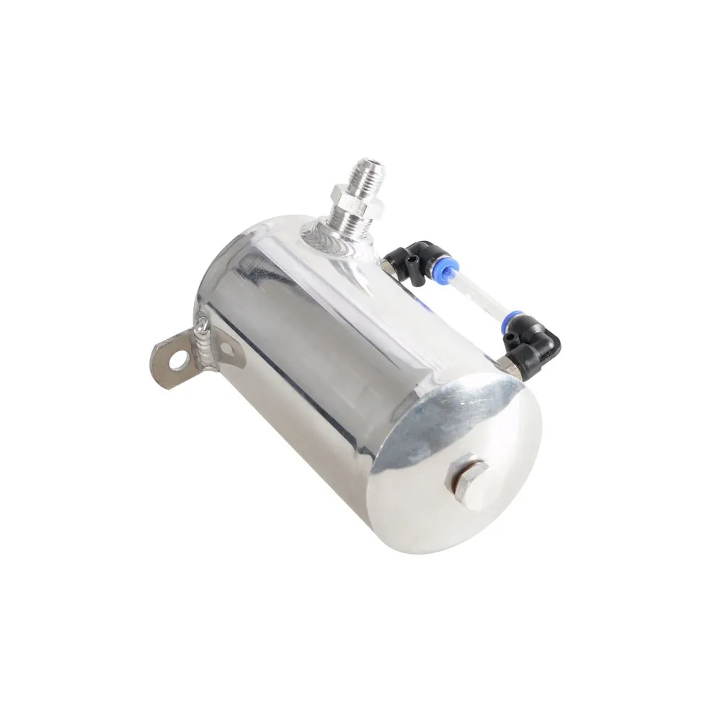 500ml Universal Breather Tank Kit Oil Catch Can 3/8 NPT Aluminum Alloy Polished Chrome Car Fuel Tank Silver OCC-1003 New Arrive