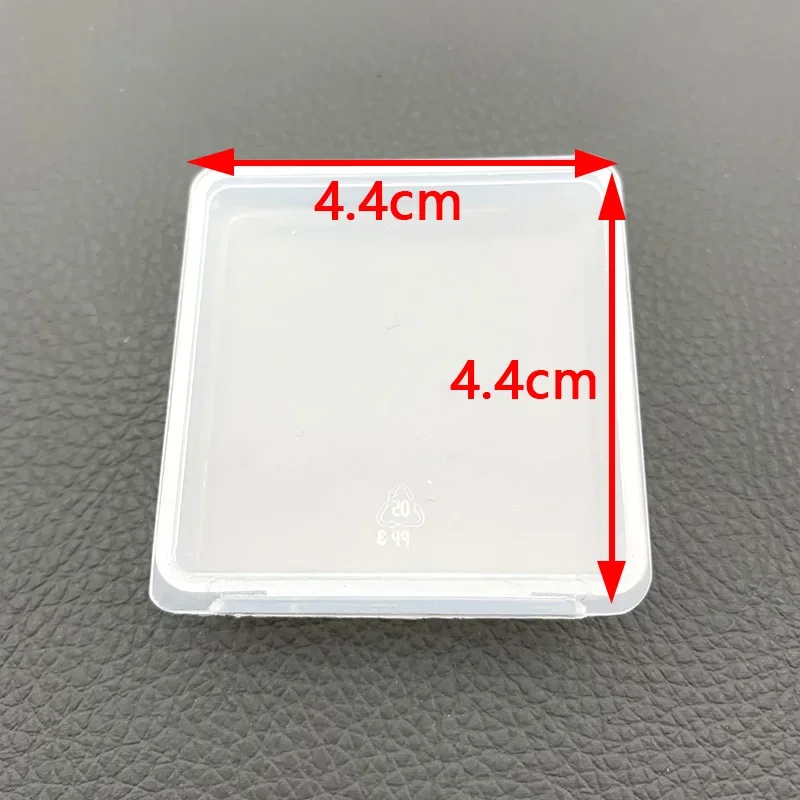 4.4*4.4*0.6cm Transparent Plastic Box Mini Small PP Storage Component Boxs Collection Packaging Plastic Jewelry watch parts Box