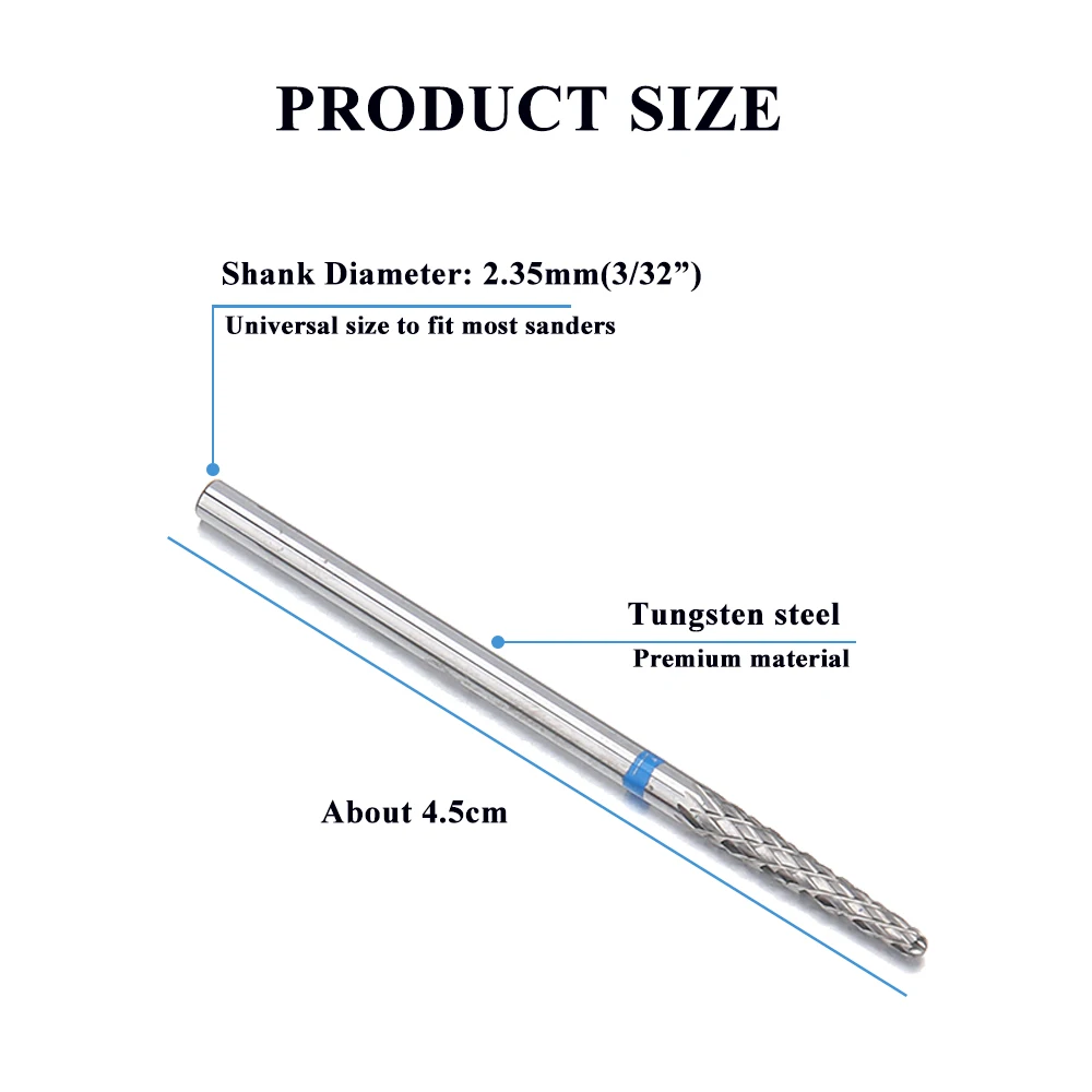 Tungsten Carbide Nail Drill Bits - Electric Rotary Accessory