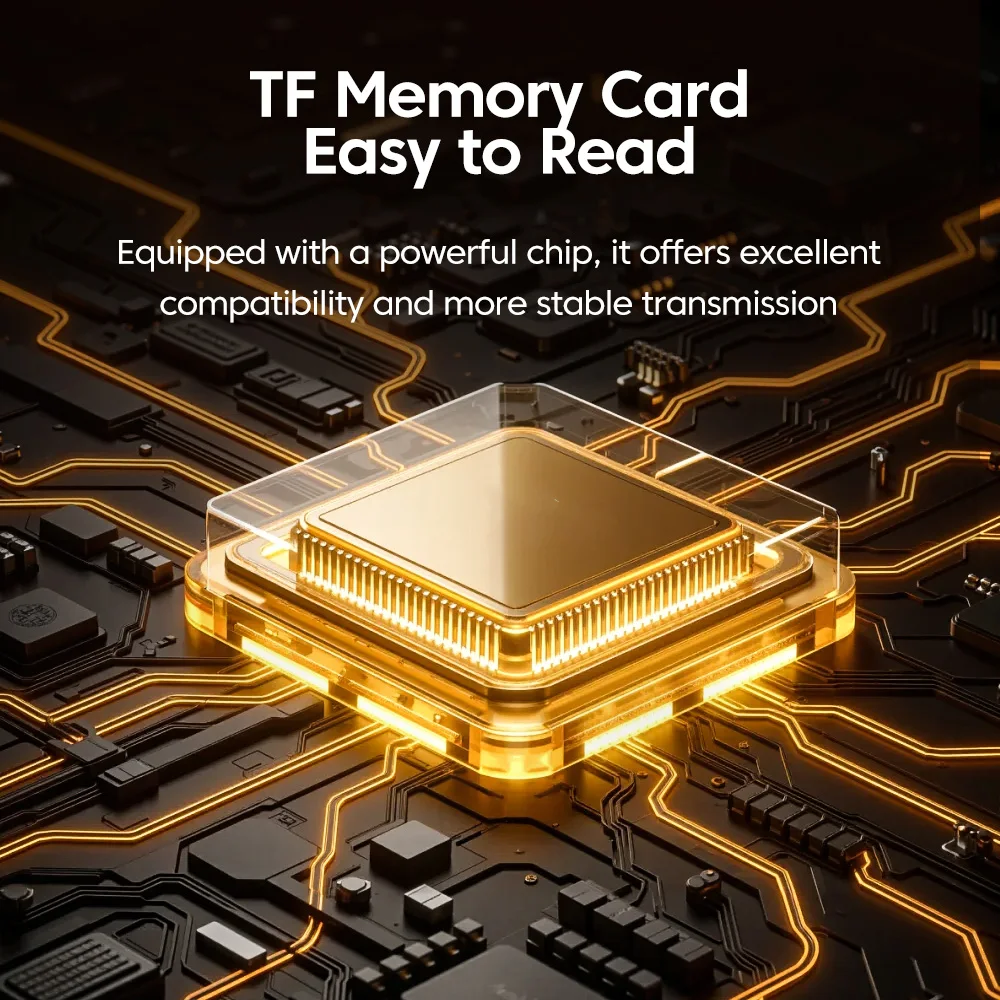 타입-C 2.0 카드 리더 TF 미니 자동차 메모리 카드 리더 아이폰 17 16 15 PC USB 2.0 카드 리더 (마이크로 TF 지원)