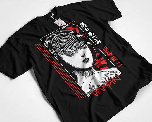 

Хлопковая аниме рубашка Junji Ito