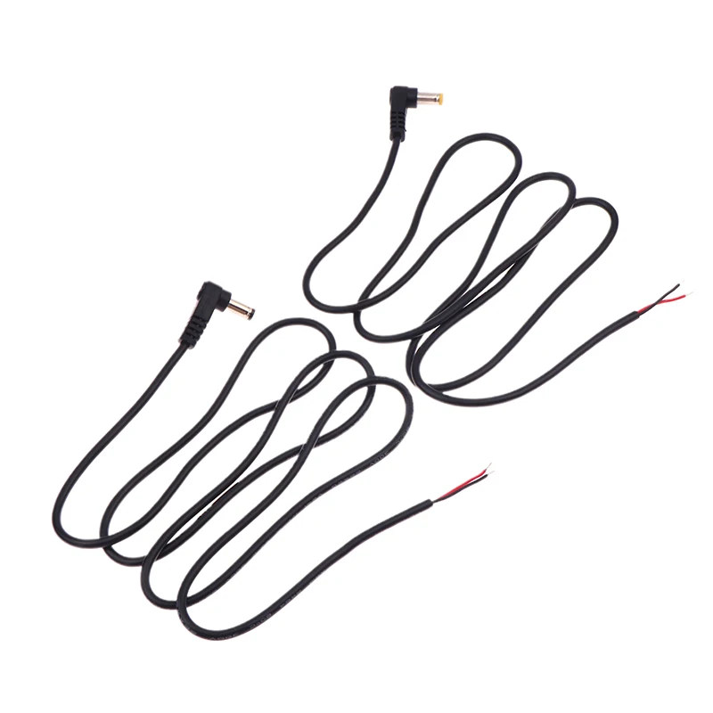5.5X2.1mm/2.5mm Right Angle DC Power Cable - Male Plug Extension Line Power Connector For Electronic Devices DIY Repair Accessor