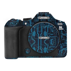 Customized Camera Decal Skin Vinyl Wrap Protective Film Coat - Canon R6 III (22 Circuit Blue)